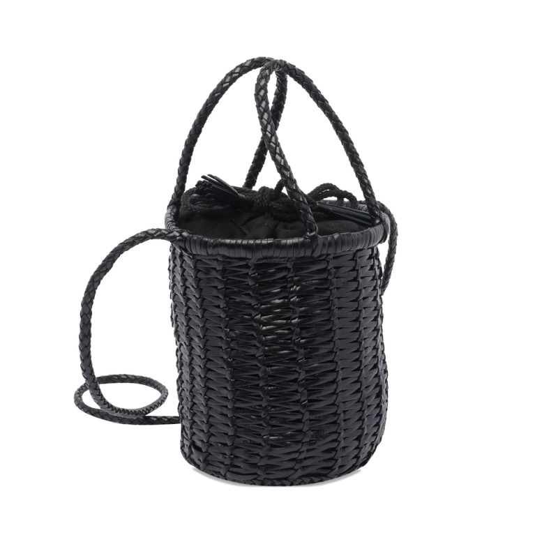 Dragon Diffusion Braided Leather Bucket Bag