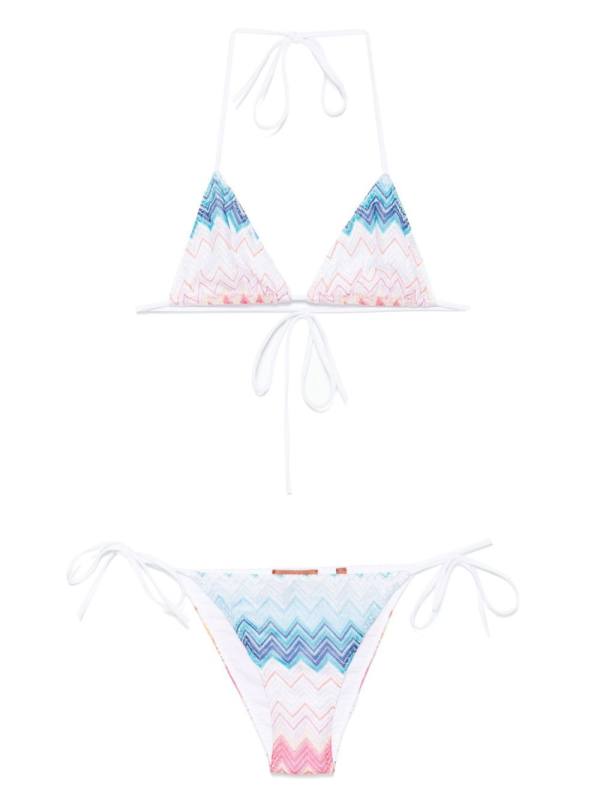 zigzag lurex bikini set
