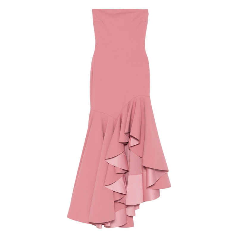 Solace London Ruffled Asymmetric Dress