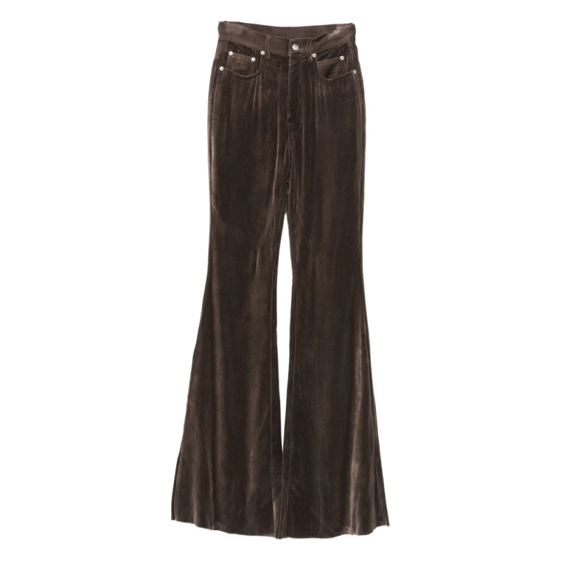 Rick Owens Velvet Flared Trousers