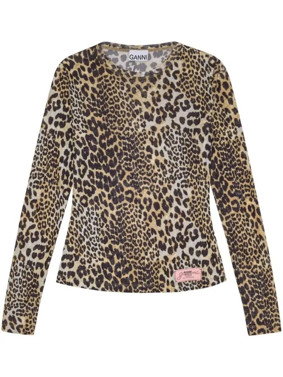 leopard-print top