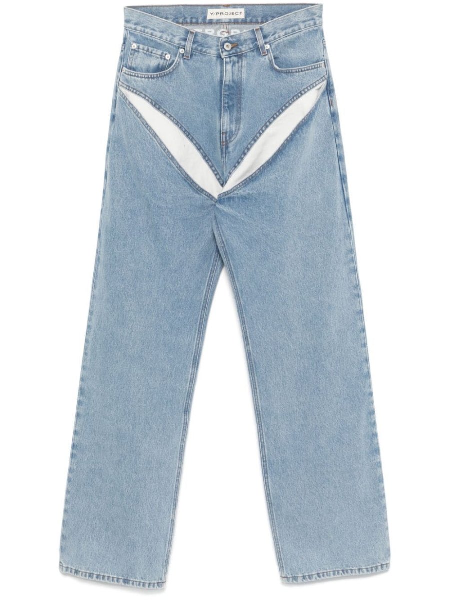 cut-out detail jeans