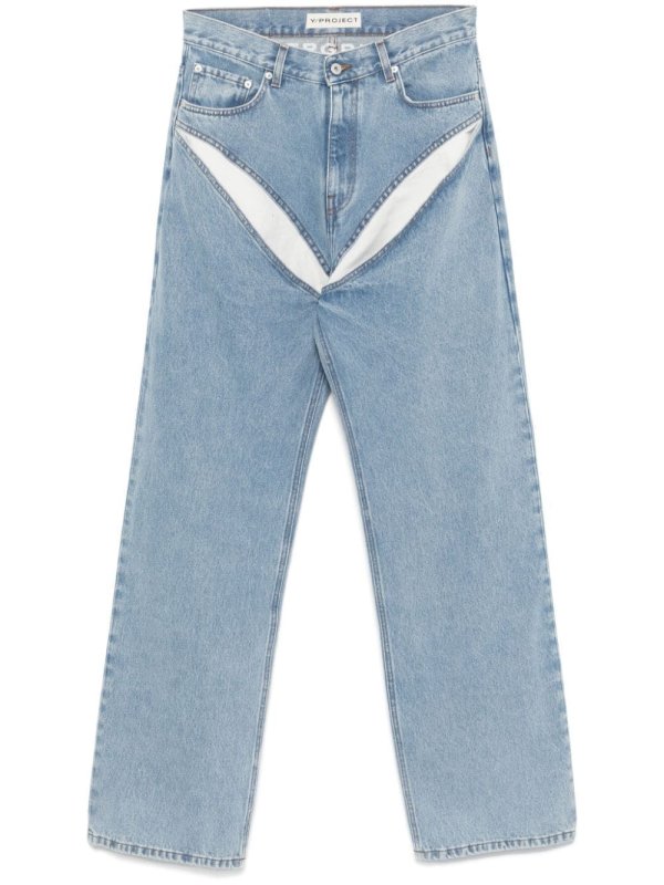 cut-out detail jeans
