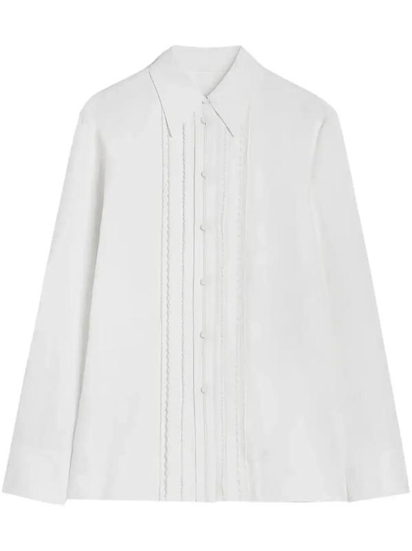 pleated long sleeves shirt