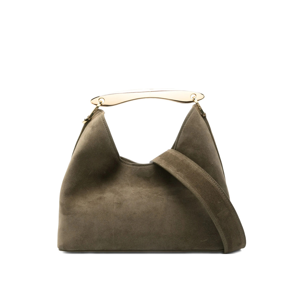 Elleme Boomerang Curved-handle Suede Tote Bag