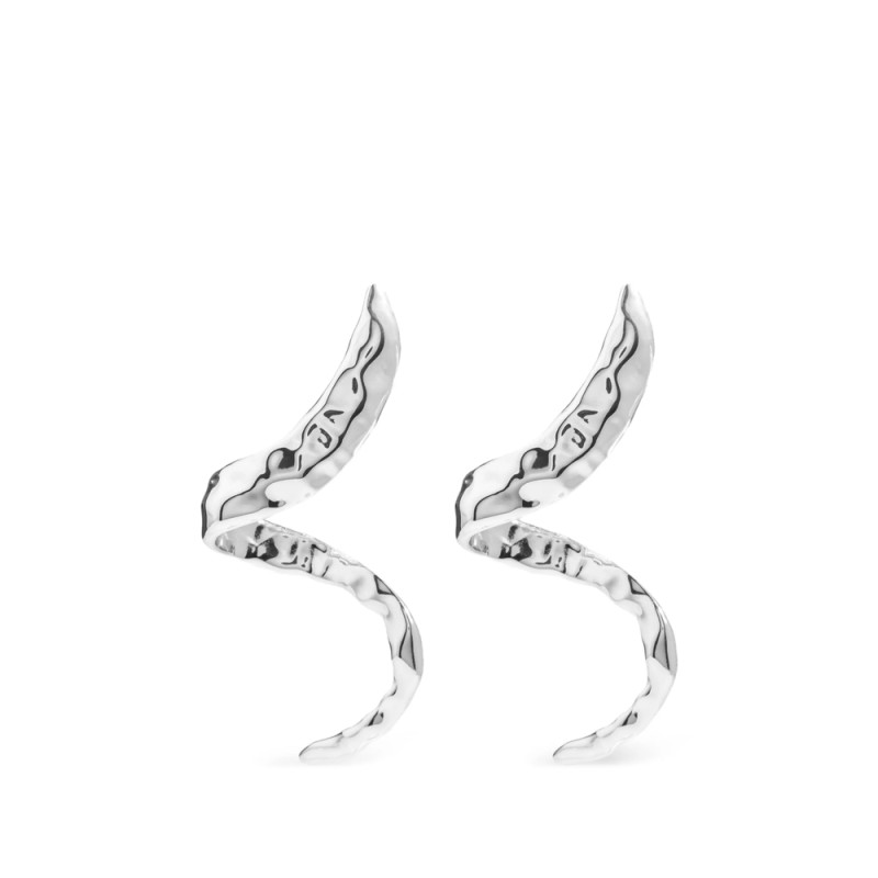 Federica Tosi Snake Textured Drop Earrings