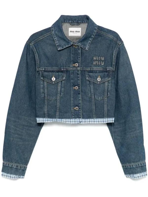 denim and poplin jacket