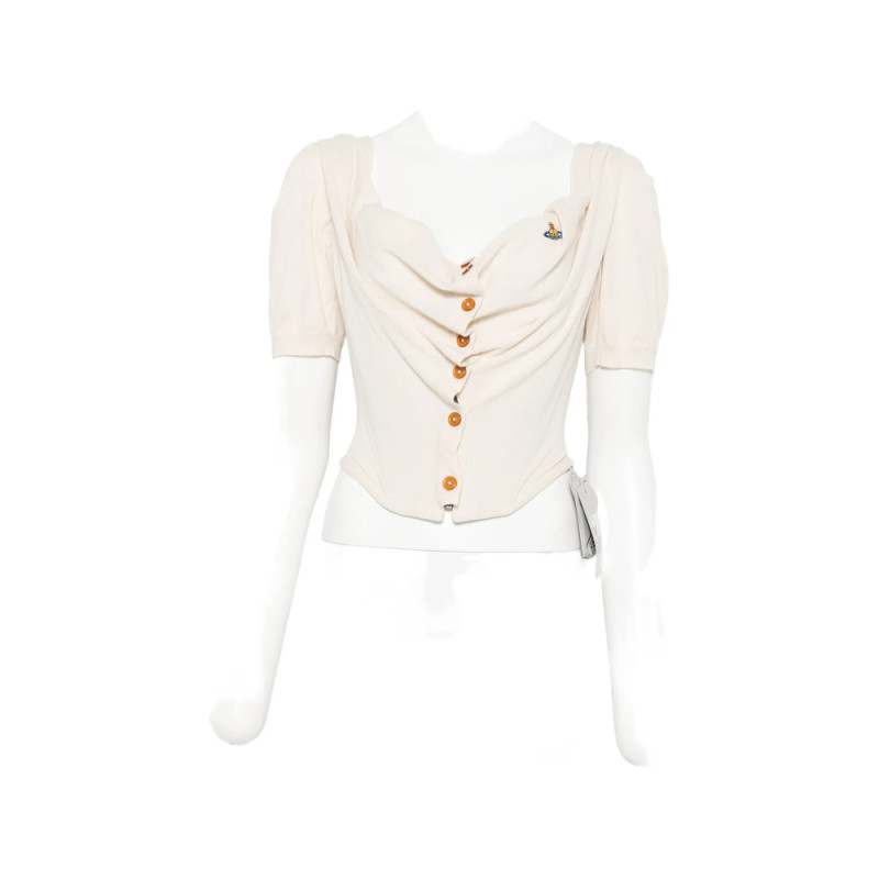 Vivienne Westwood Bea Draped Button-up Top