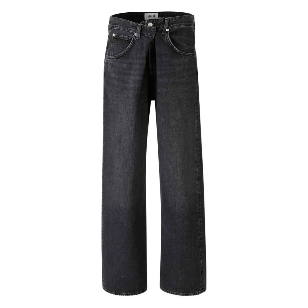 Agolde Buttoned Straight-leg Jeans