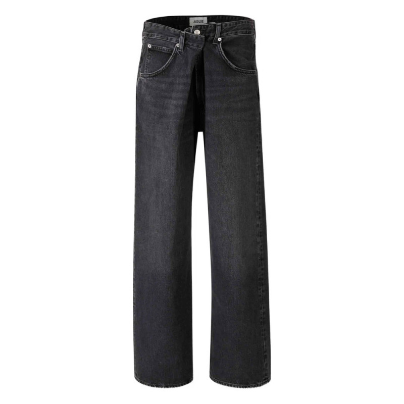 Agolde Buttoned Straight-leg Jeans