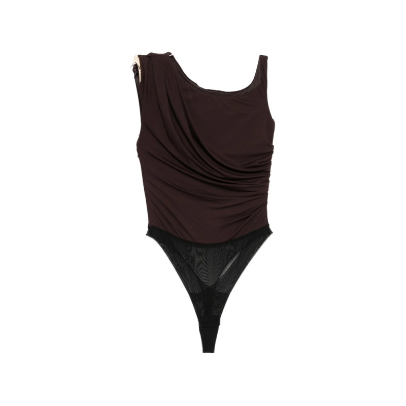 Elisabetta Franchi Draped One-shoulder Bodysuit