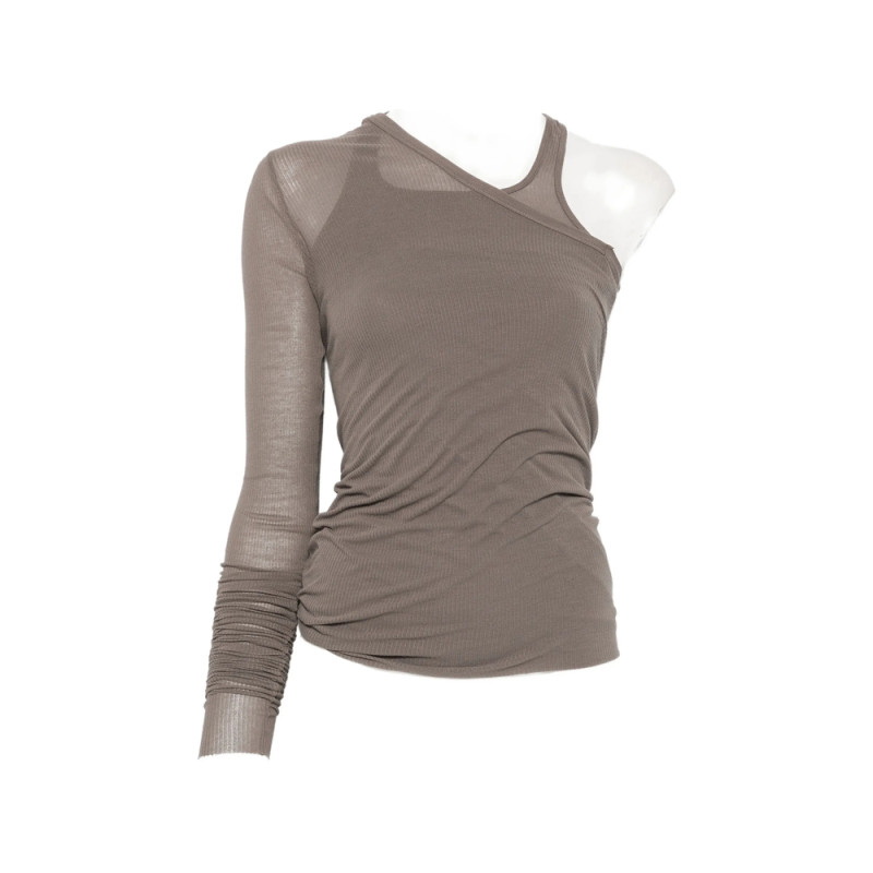 Rick Owens Banana Asymmetric Ribbed Top