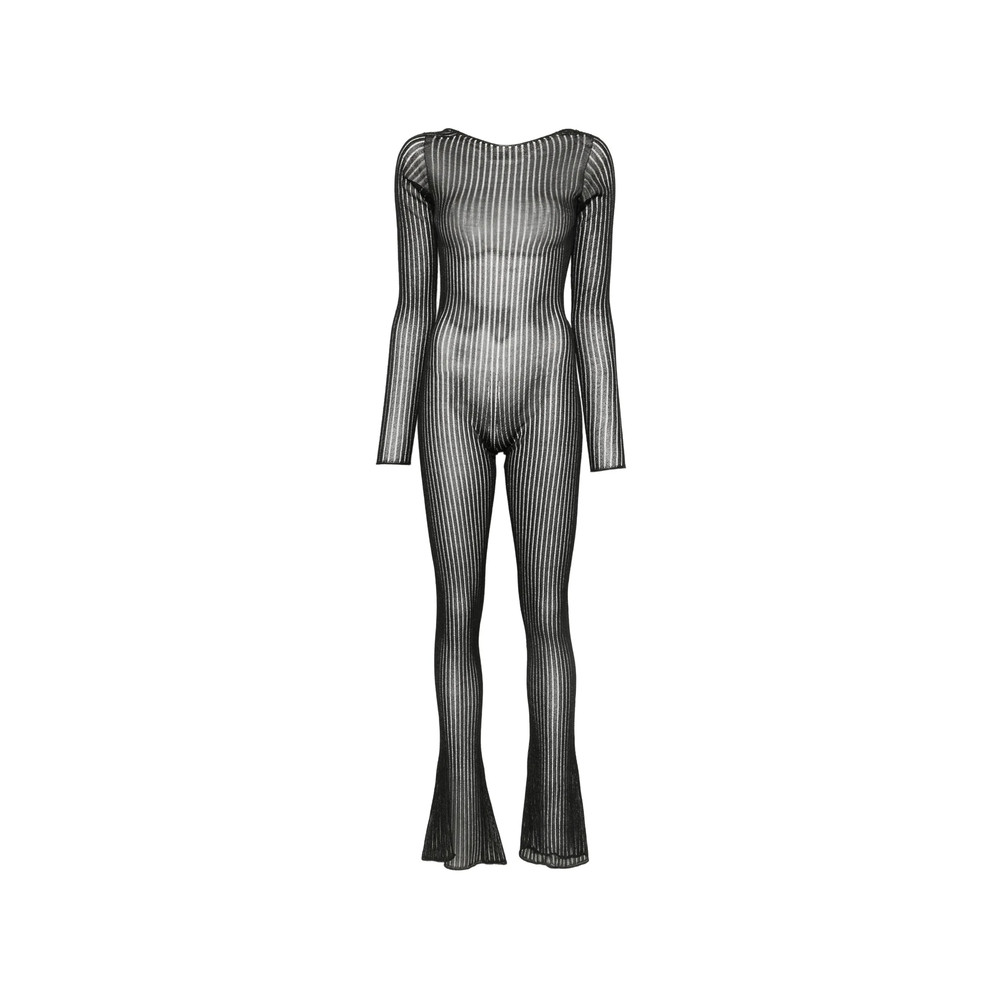 Dondup Ribbed-knit Open-back Jumpsuit