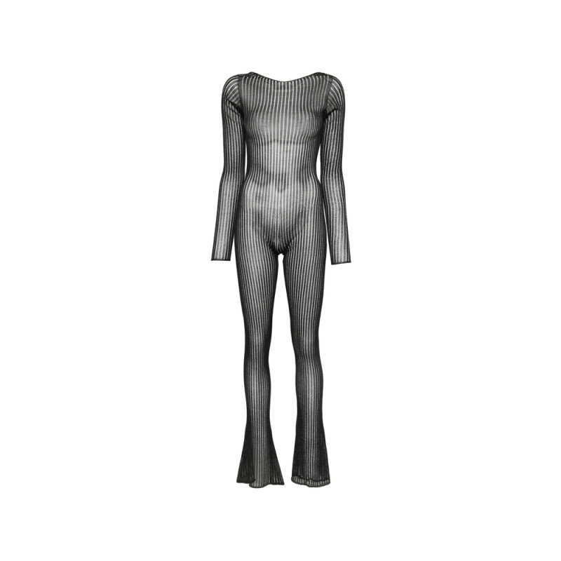 Dondup Ribbed-knit Open-back Jumpsuit