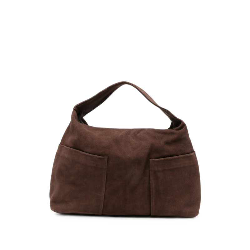 Gimaguas Suede Slip-pocket Tote Bag
