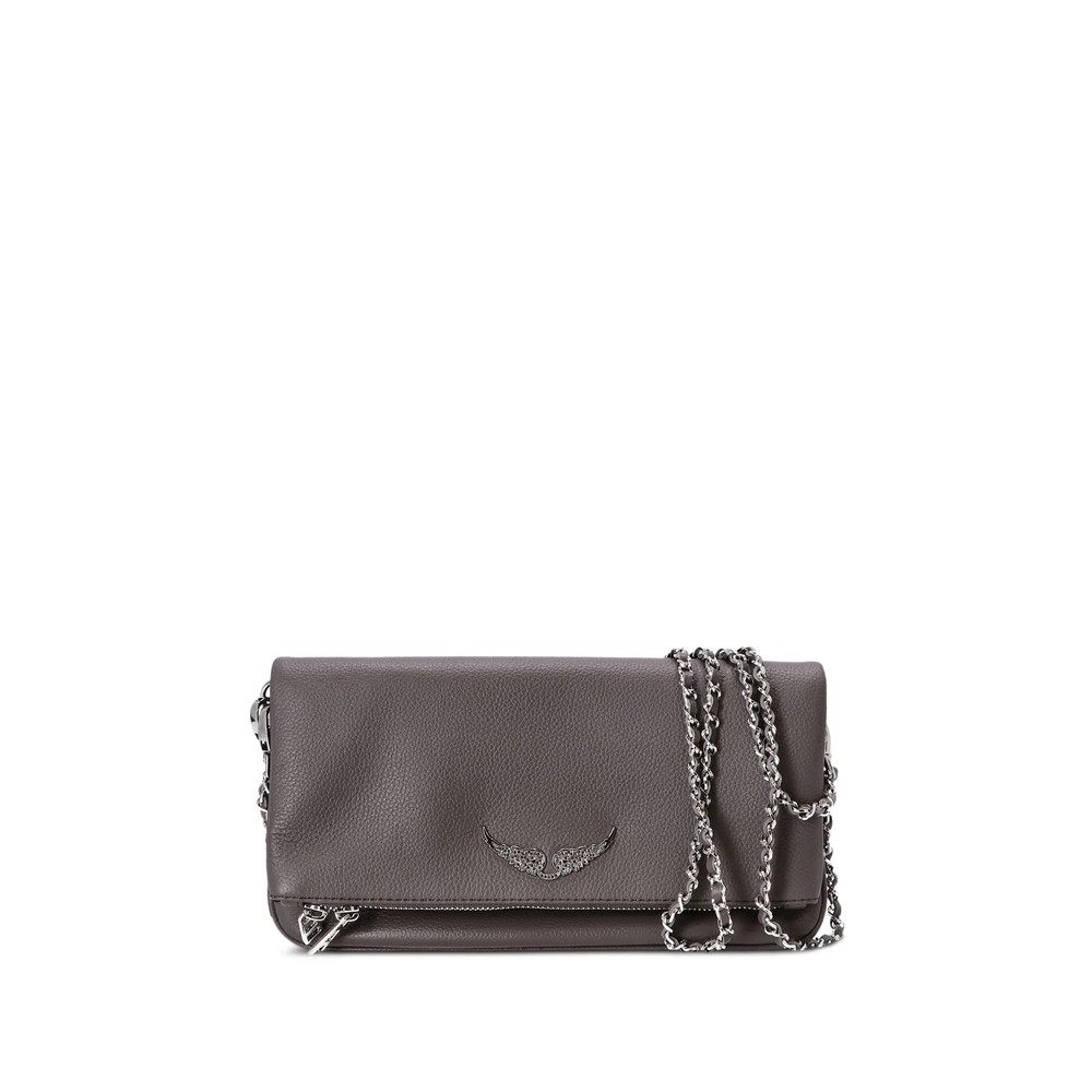 Zadig & Voltaire Logo-plaque Leather Clutch Bag