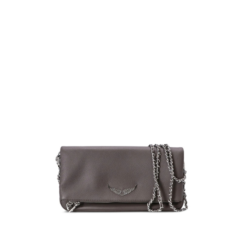 Zadig & Voltaire Logo-plaque Leather Clutch Bag