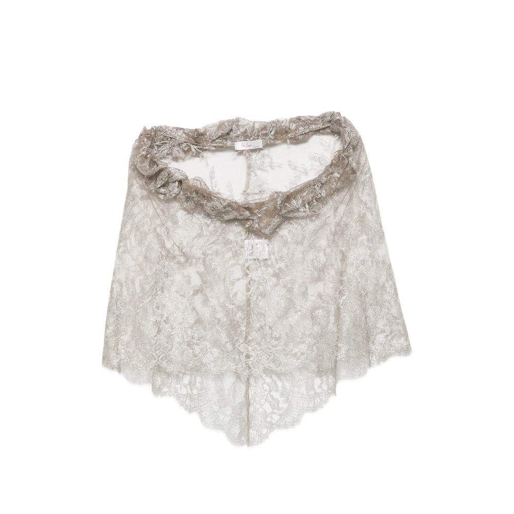 Fely Campo Ruffled Lace Top