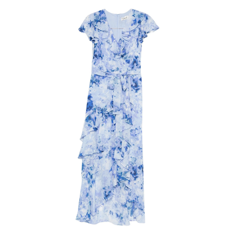 Eliza J Ruffled Floral Dress