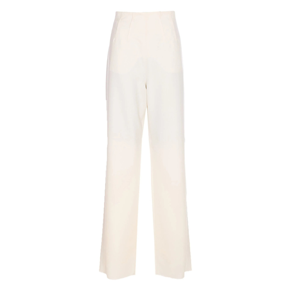Max Mara Pianoforte Balta High-waist Zip-fly Trousers