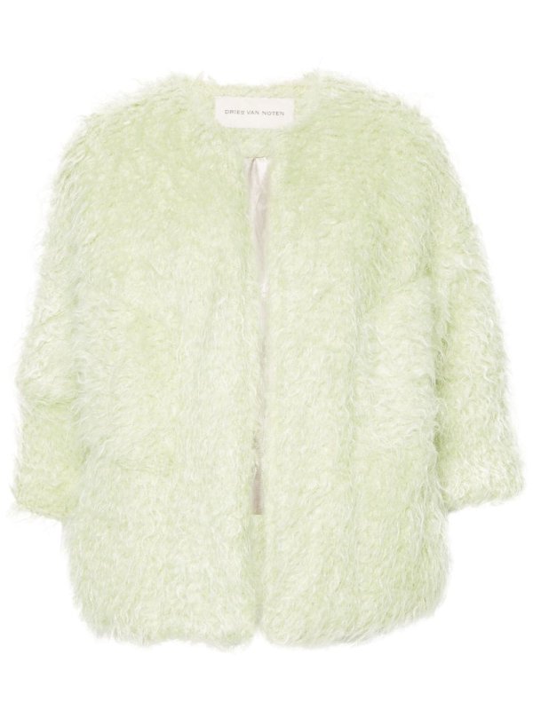 faux-fur cocoon jacket