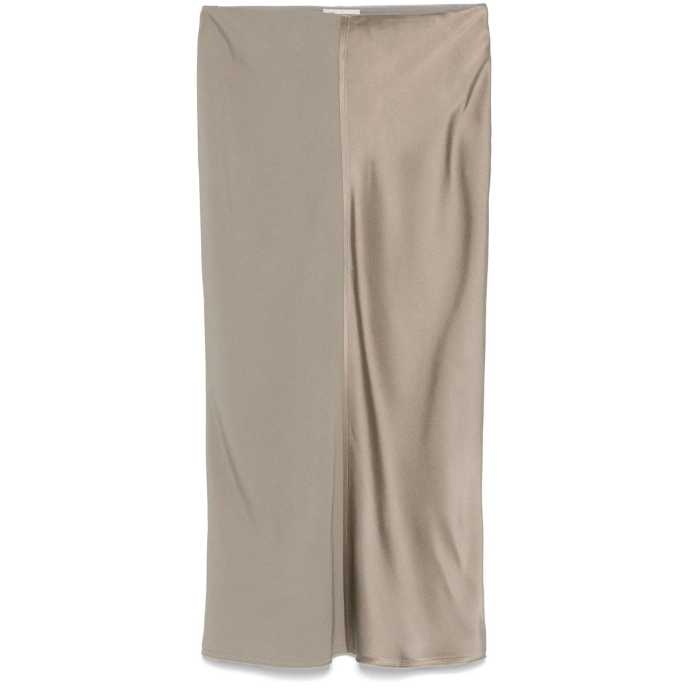 Ami Satin Midi Skirt