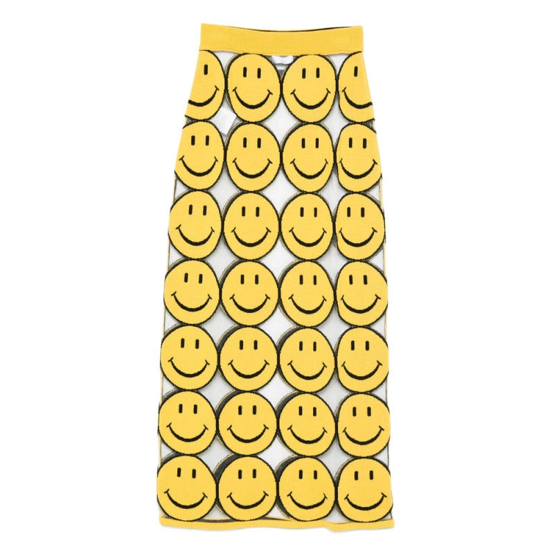 Moschino Smiley-face Straight Skirt