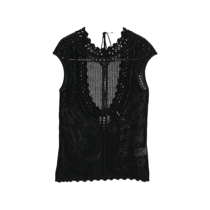 Isabel Marant Scalloped Openwork Top