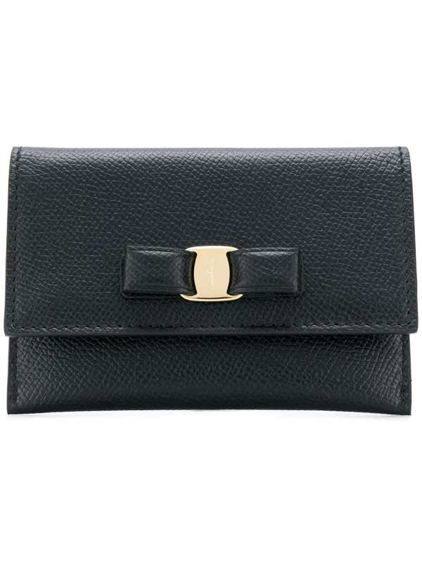 Vara bow-detail leather wallet
