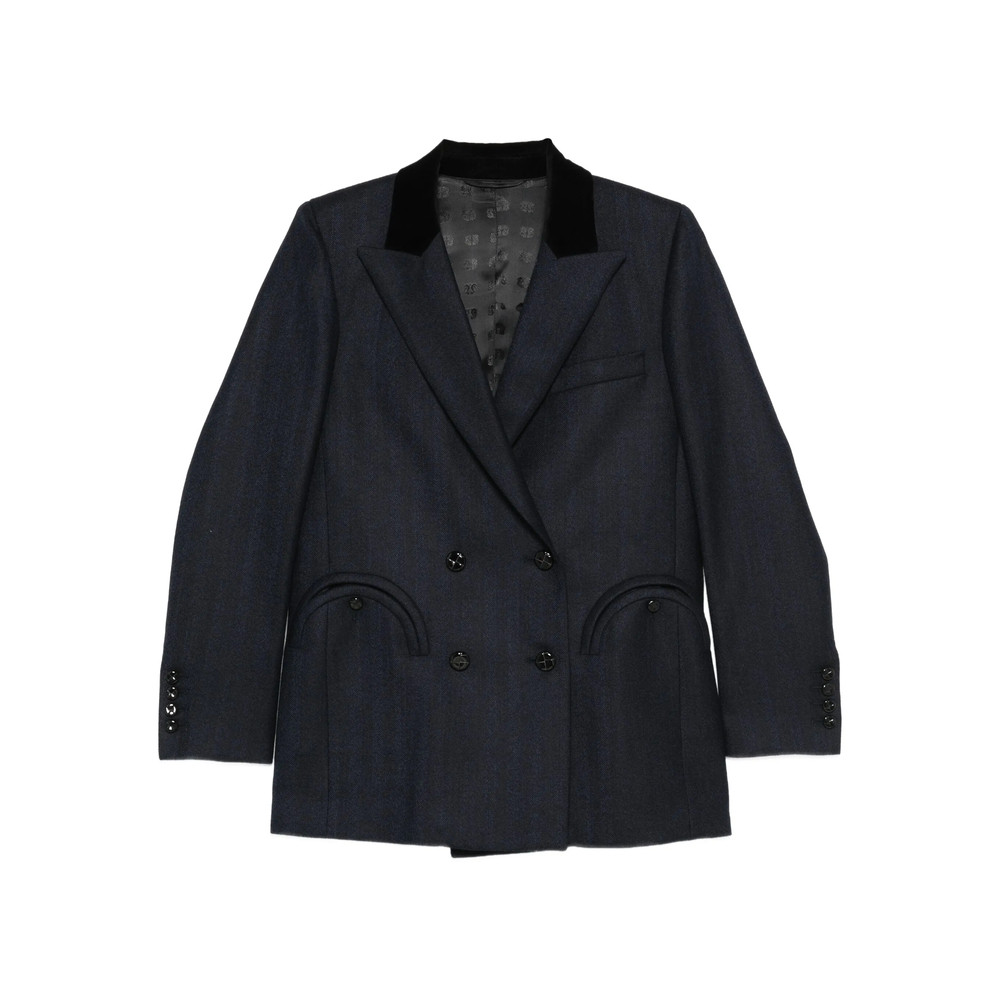 Blazé Milano Resolute Everyday Velvet-collared Double-breasted Blazer