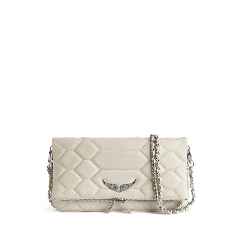 Zadig & Voltaire Rock Quilted Leather Clutch Bag