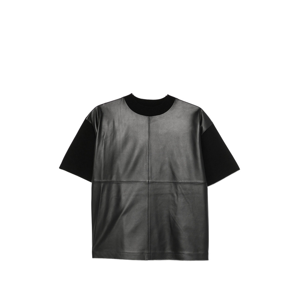 Max Mara Studio Mstsegale Short-sleeve Leather T-shirt