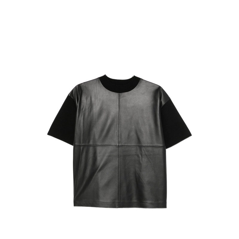 Max Mara Studio Mstsegale Short-sleeve Leather T-shirt