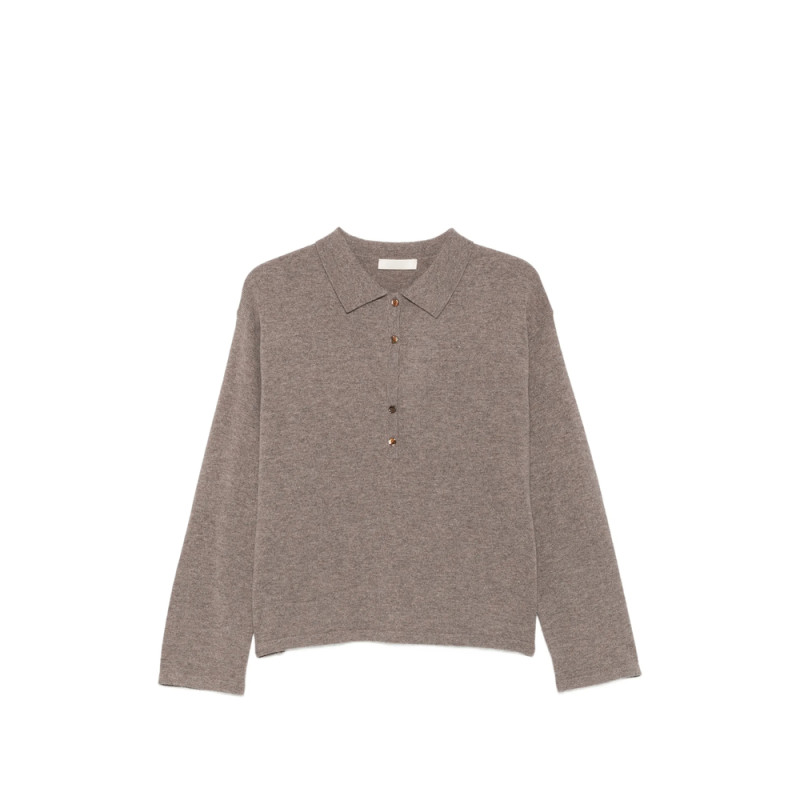 Eleh Button-up Collar Sweater