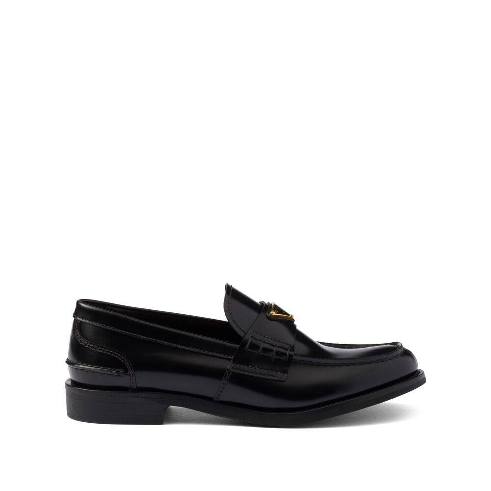 Prada Brushed Leather Loafers