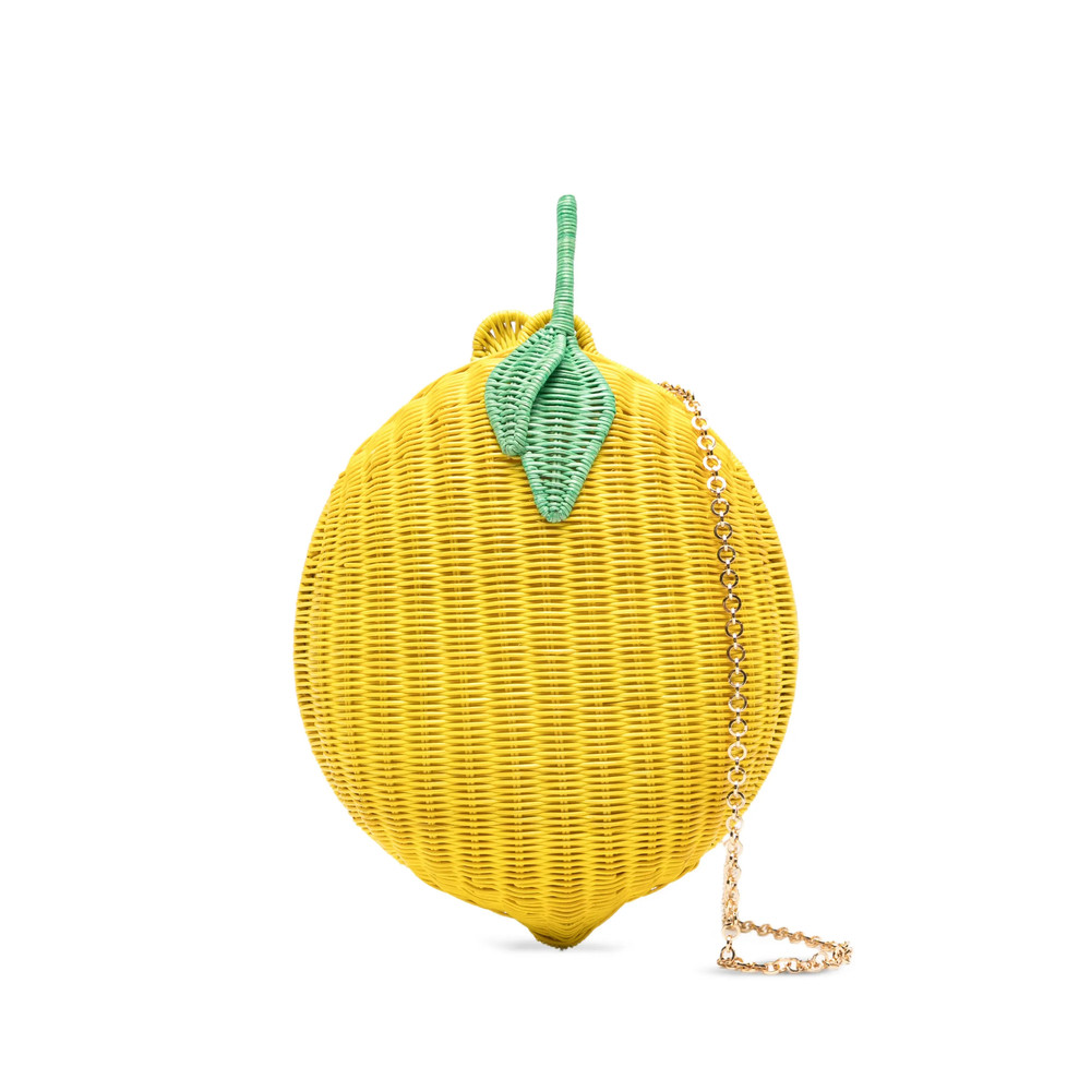 Serpui Leaf Woven Clutch Bag
