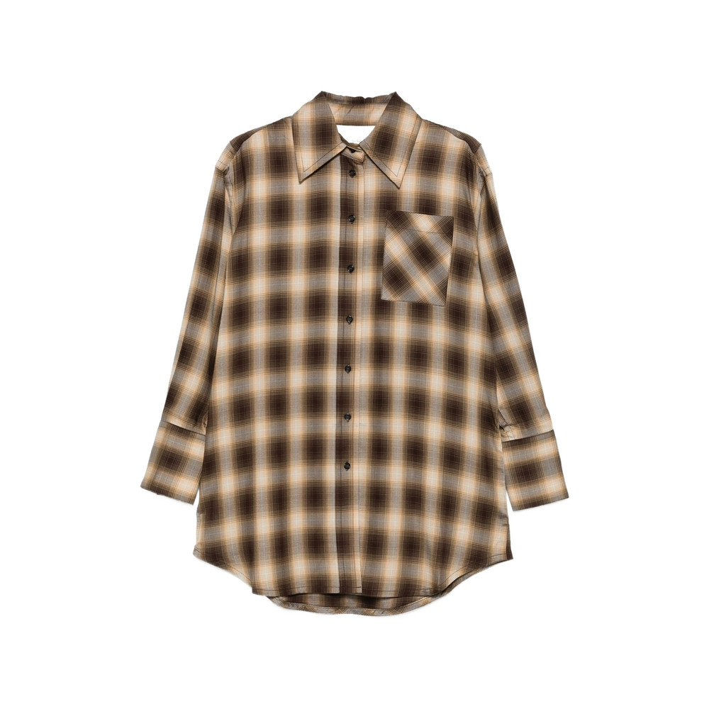 Co Plaid-print Oversized Shirt