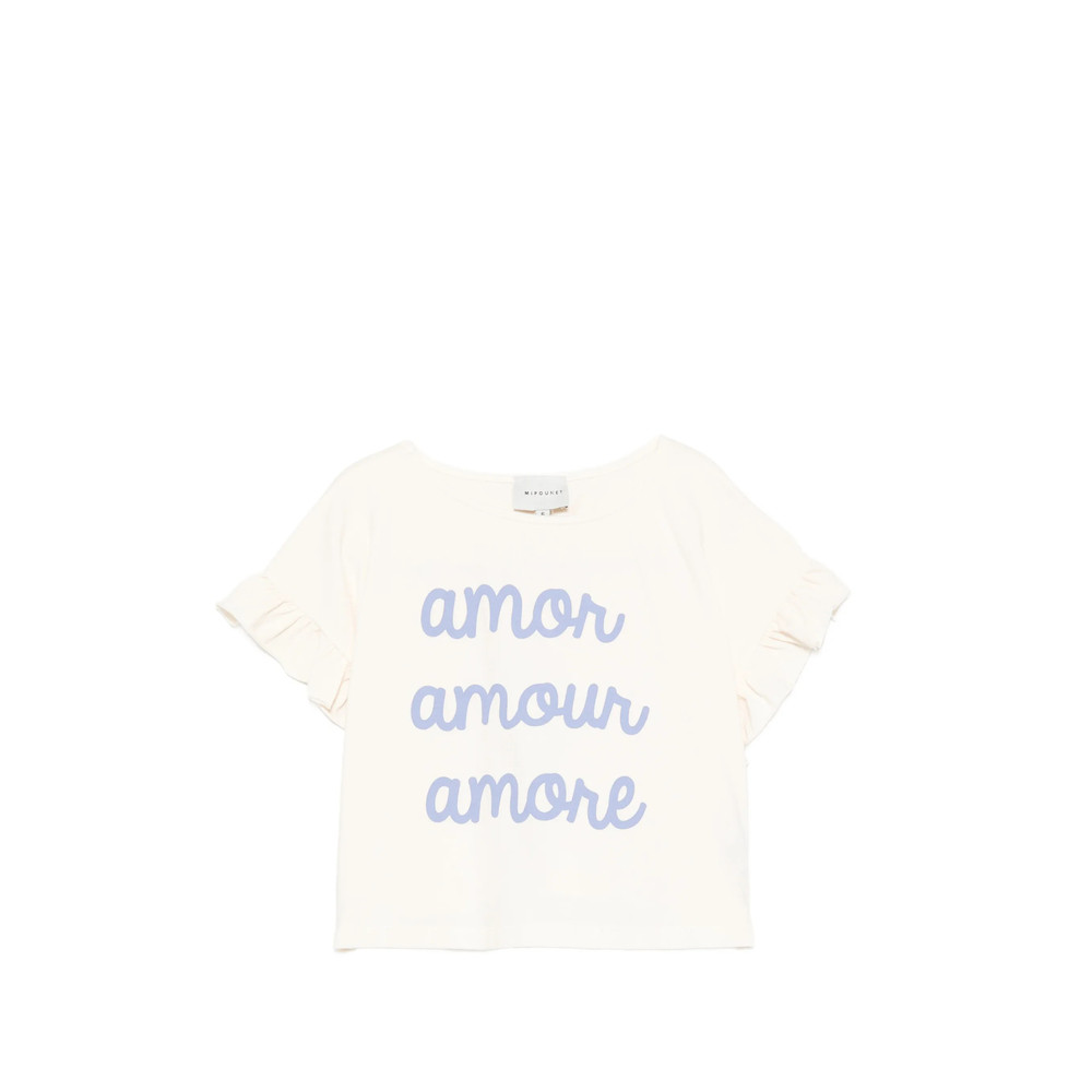 Mipounet Amour Ruffled Graphic T-shirt