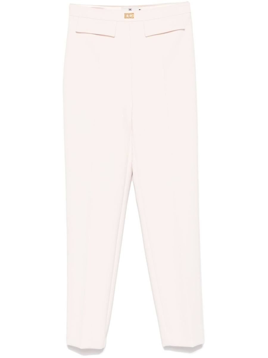 crepe tapered trousers