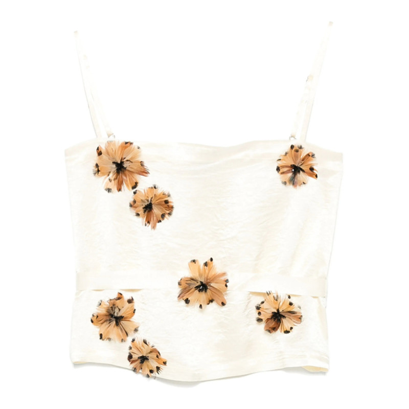 Markgong Floral-appliqué Top