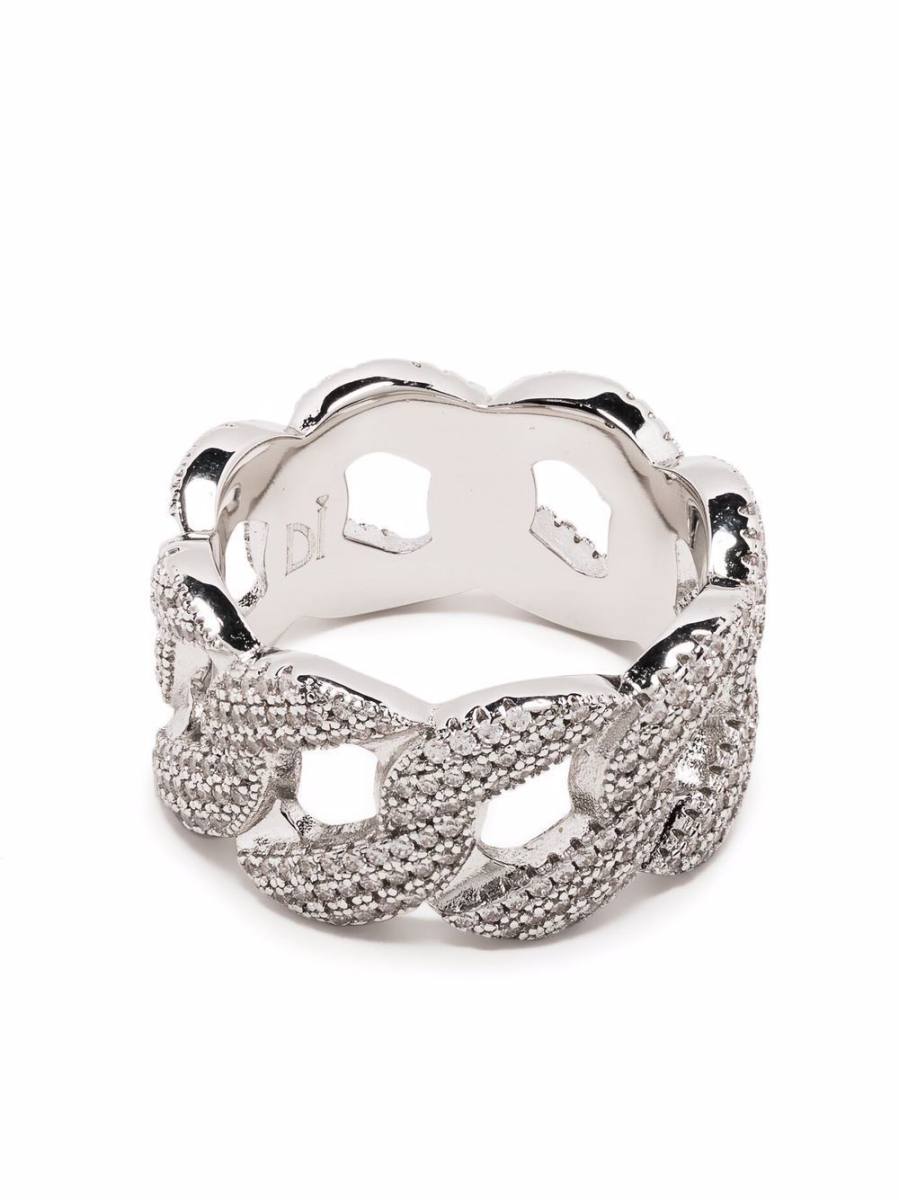 Cuban pavé ring