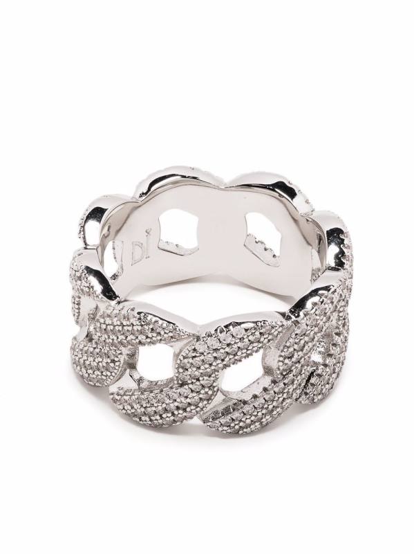 Cuban pavé ring
