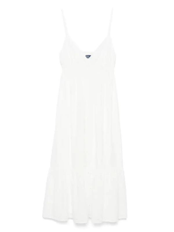 broderie-anglaise midi dress