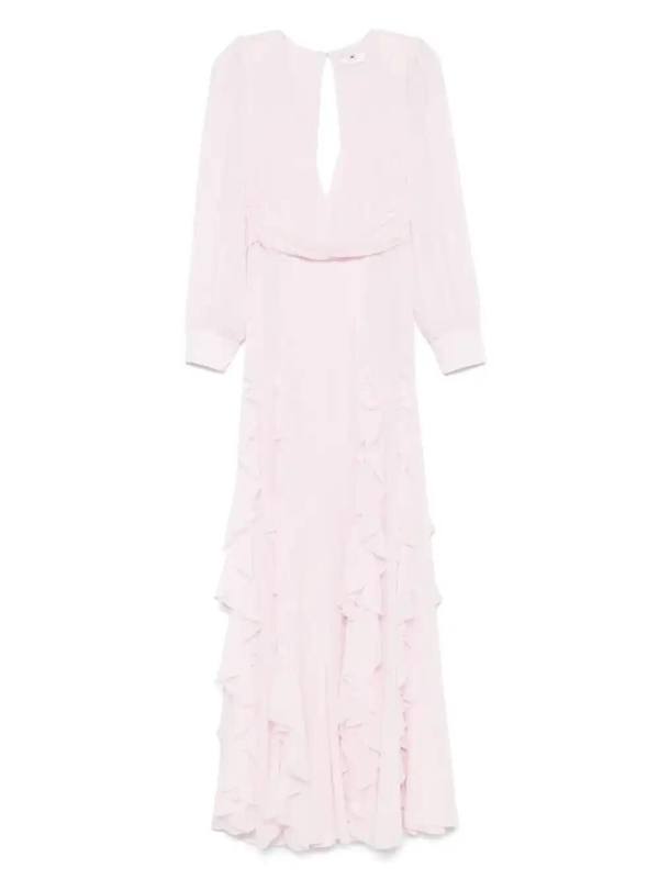 ruffled georgette maxi dress