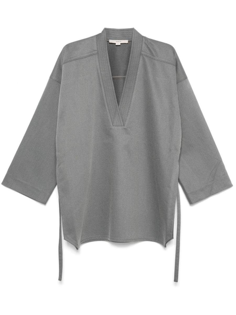 twill-weave blouse