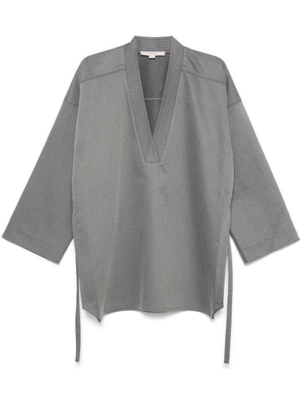 twill-weave blouse