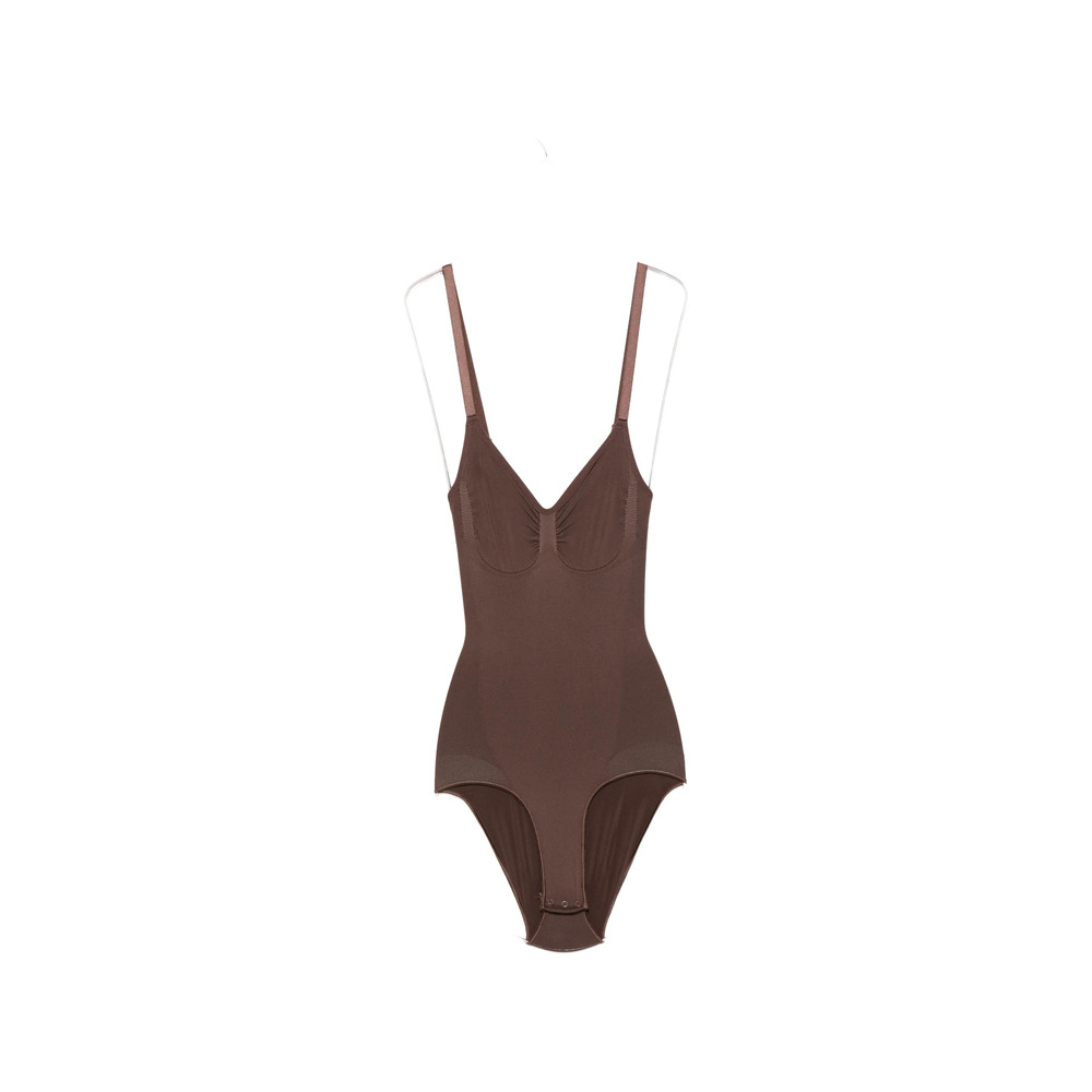 Skims Ruched-detail Sleeveless Bodysuit
