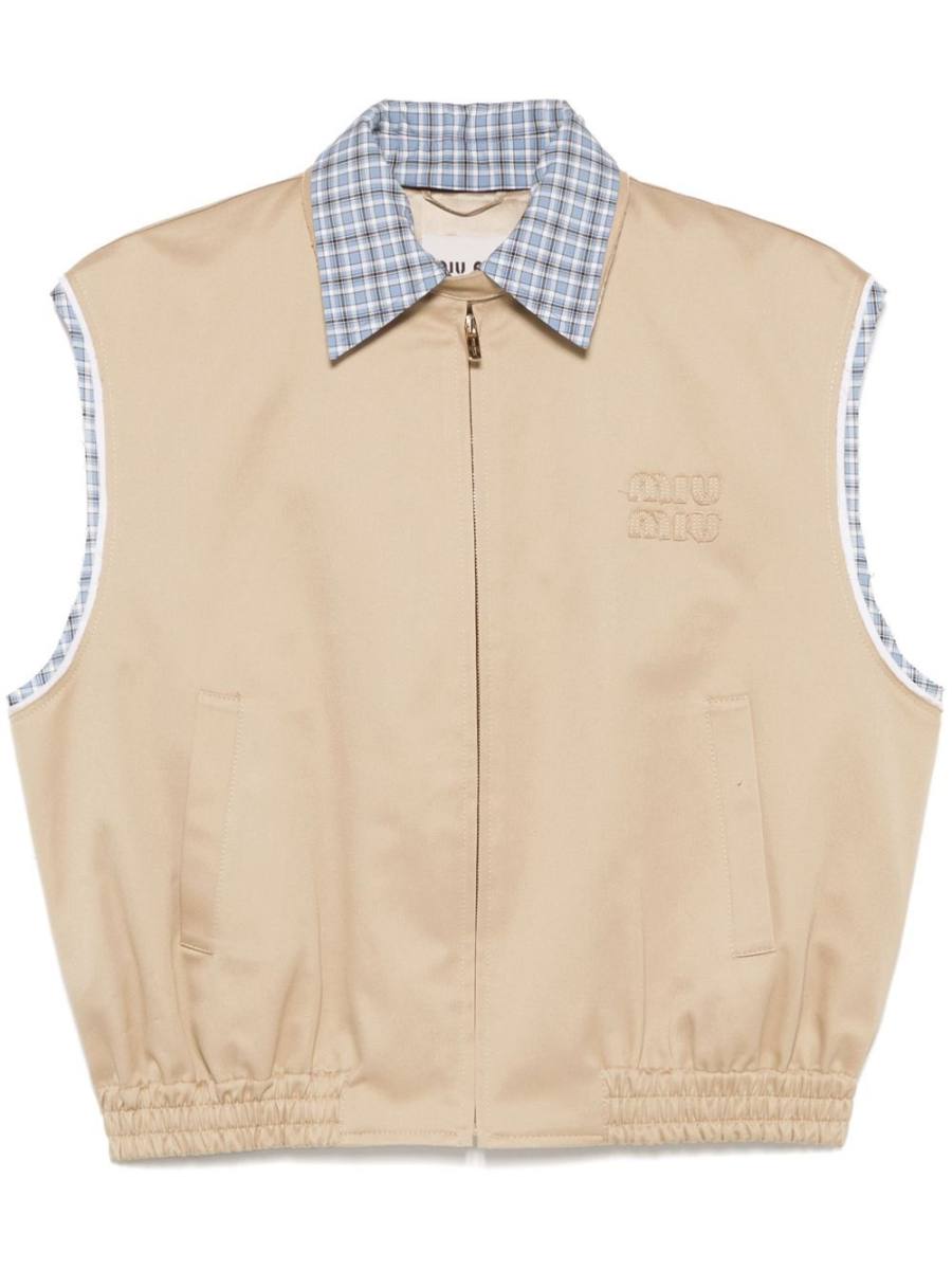 logo-embroidered gilet