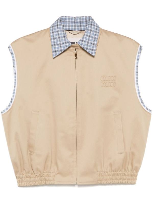 logo-embroidered gilet
