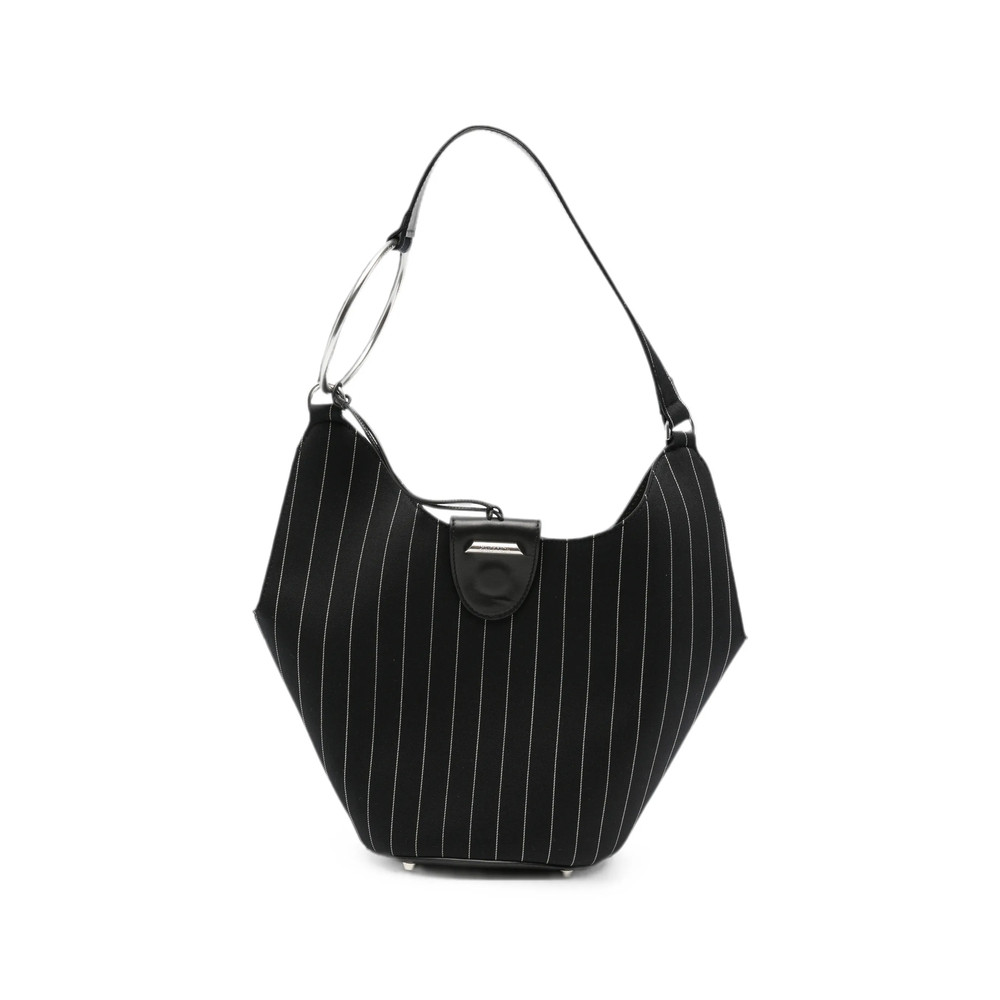 Dondup Pinstripe-pattern Ring-handle Tote Bag